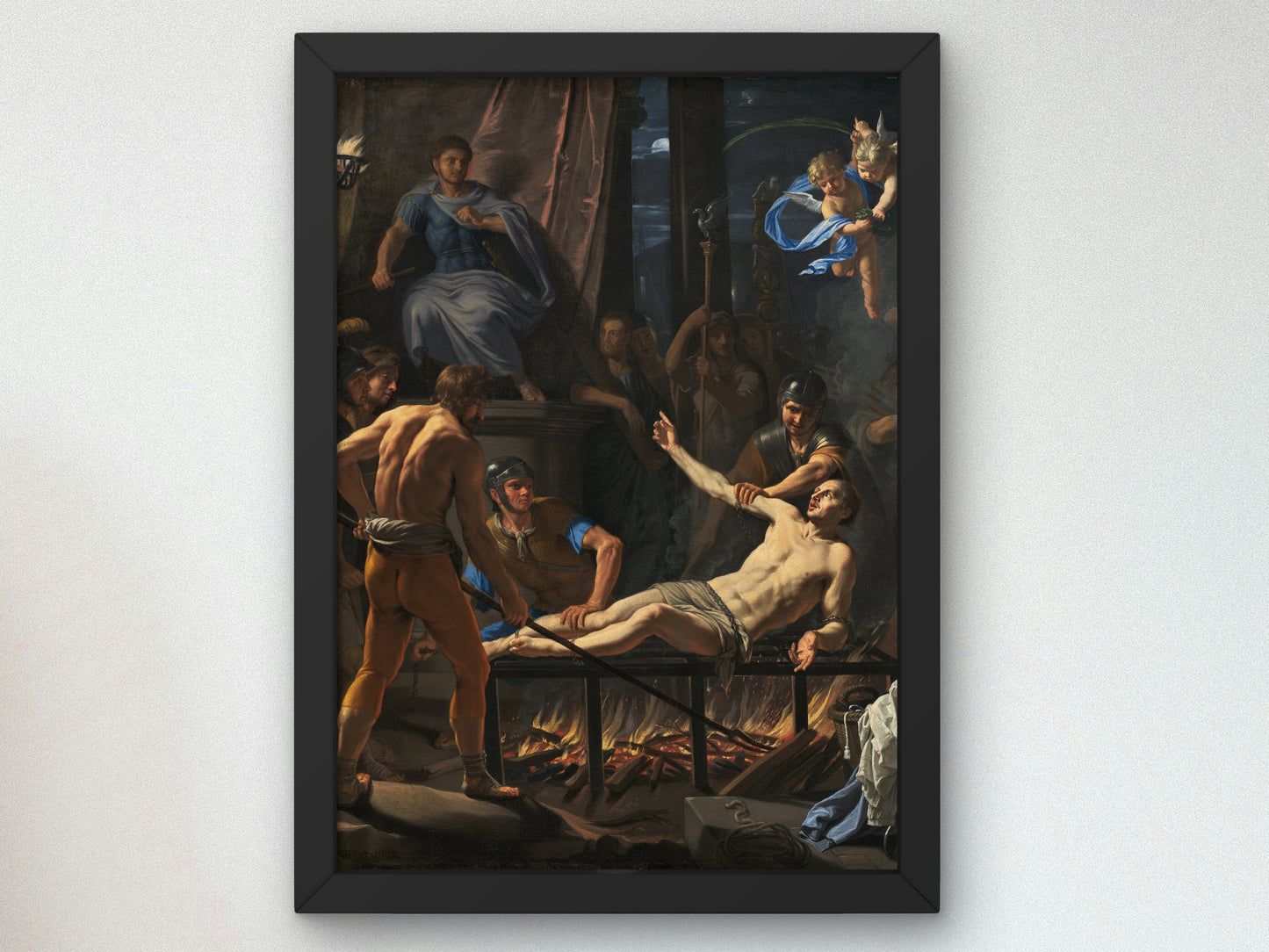 The Martyrdom of Saint Lawrence by Jean Baptiste de Champaigne, Wall Art Print, Fine Art Reproduction, Museum Quality Decor, Poster