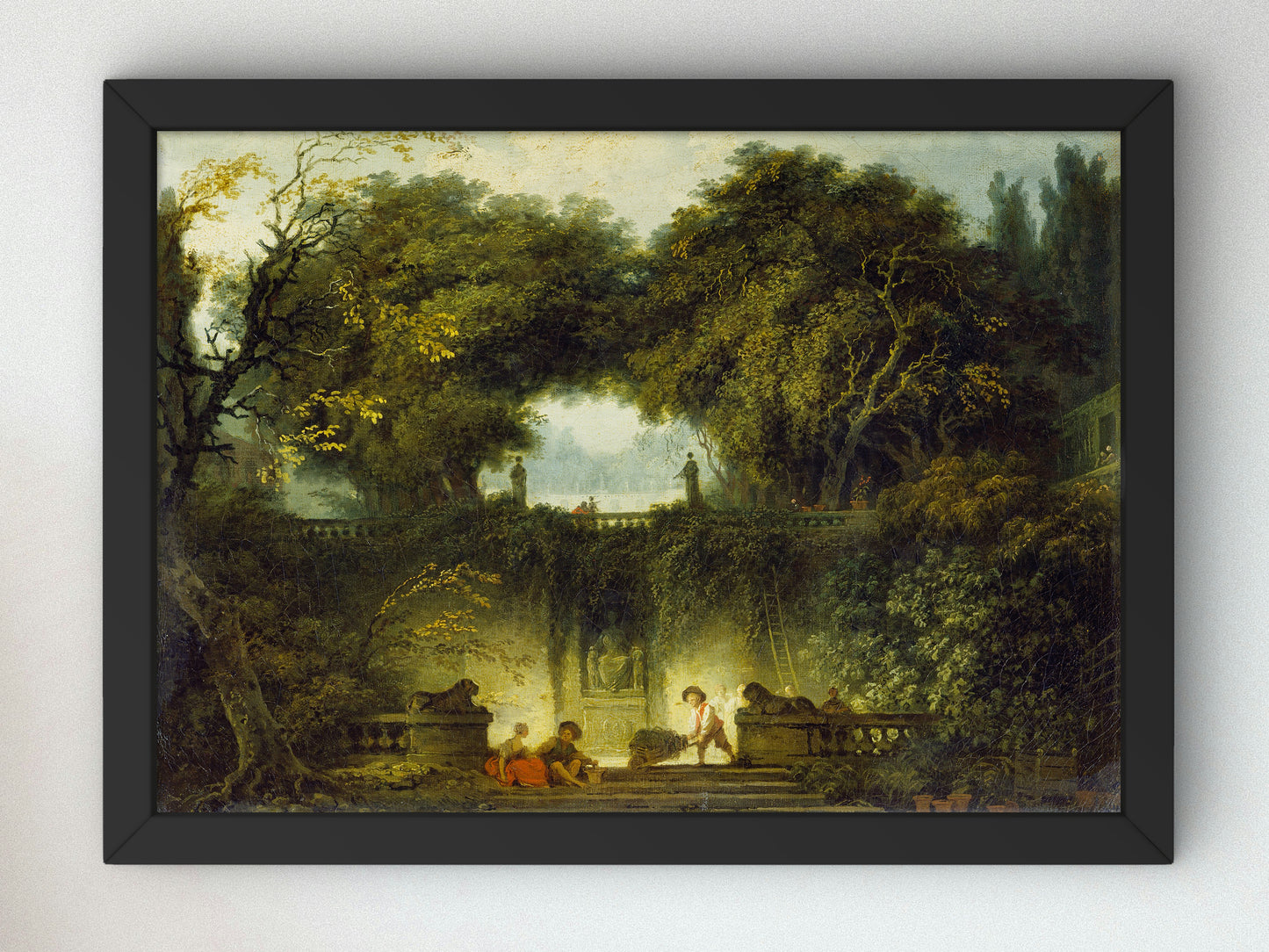 The Small Park by Jean Honoré Fragonard, Wall Art Print, Fine Art Reproduction, Museum Quality Decor, Poster