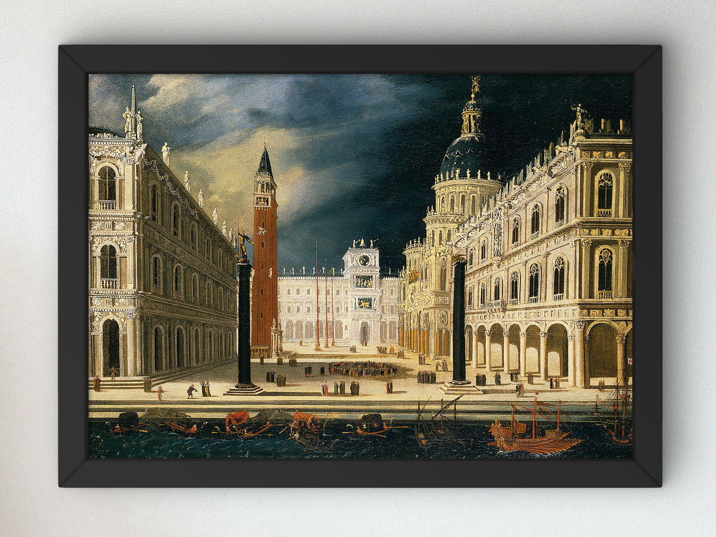 A View of San Marco from the Bacino by François de Nomé, Wall Art Print, Fine Art Reproduction, Museum Quality Decor, Poster