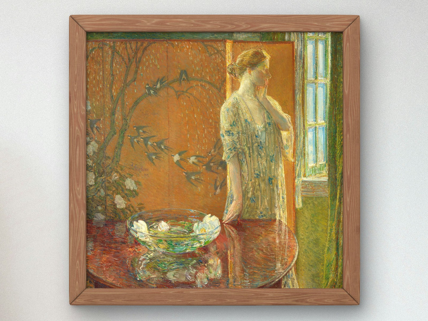 Spring Morning by Childe Hassam 1909, Wall Art Print, Fine Art Reproduction, Museum Quality Decor, Poster