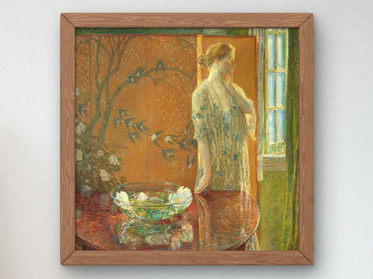 Spring Morning by Childe Hassam 1909, Wall Art Print, Fine Art Reproduction, Museum Quality Decor, Poster