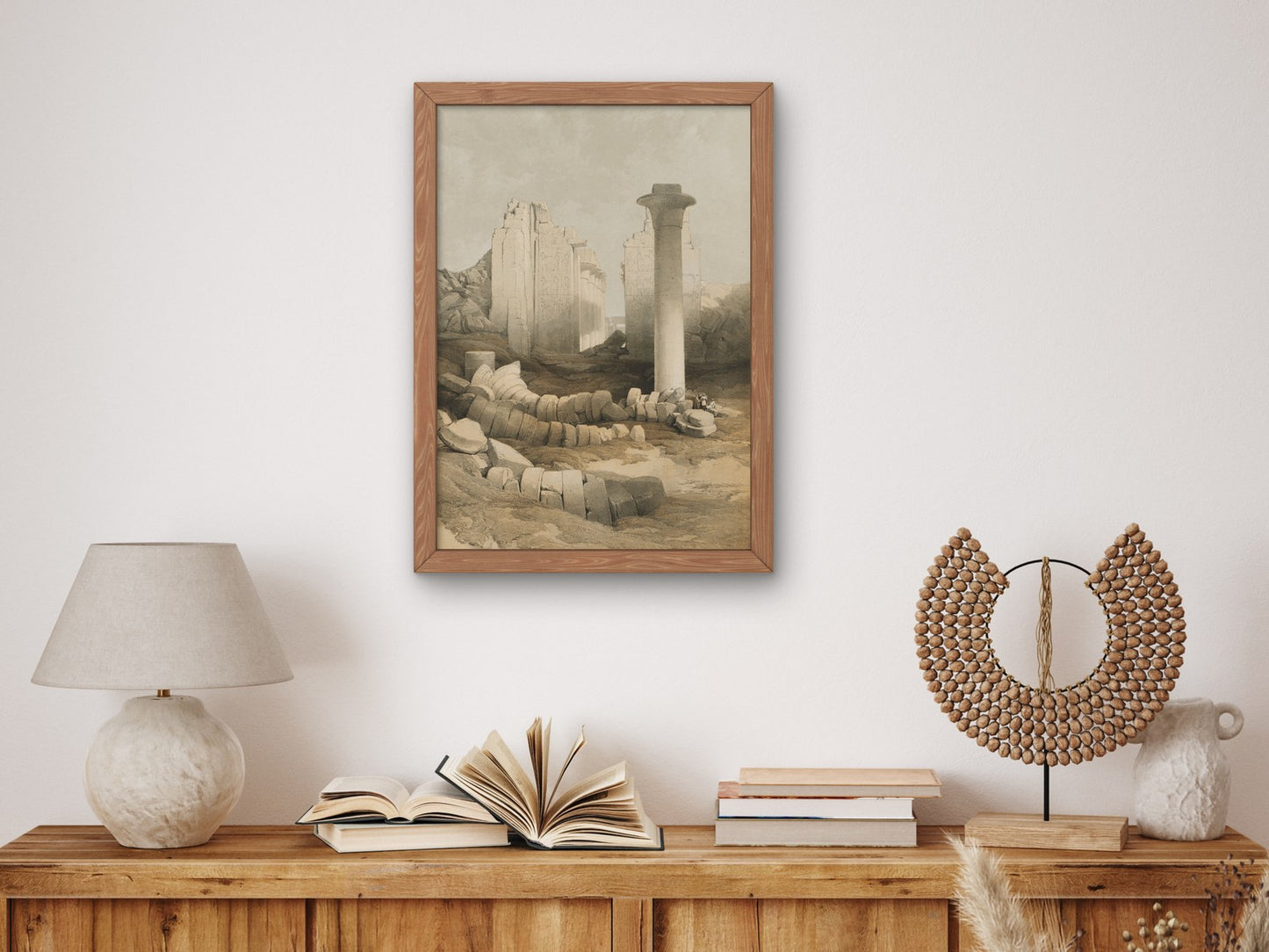 Karnak by David Roberts 1848, Wall Art Print, Fine Art Reproduction, Museum Quality Decor, Poster