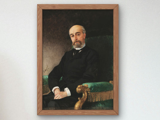 Portrait of Cesare Carozzi by Emilio Magistretti 1890, Wall Art Print, Fine Art Reproduction, Museum Quality Decor, Poster