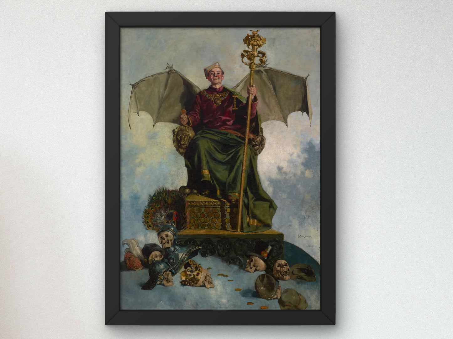 Allegory of Satan Lord of the World by Ludwik Stasiak 1900, Wall Art Print, Fine Art Reproduction, Museum Quality Decor, Poster