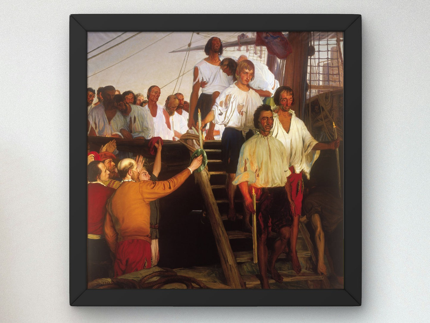 Juan Sebastián Elcano Returning to Seville in 1522 by Elías Salaverría 1945, Wall Art Print, Fine Art Reproduction, Museum Quality Decor
