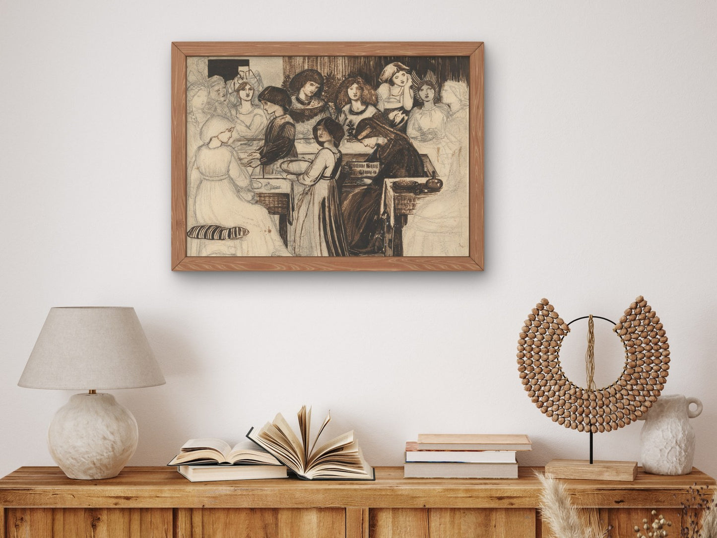 Study for The Wedding Feast of Sir Degrevaunt by Edward Burne Jones, Wall Art Print, Fine Art Reproduction, Museum Quality Decor, Poster