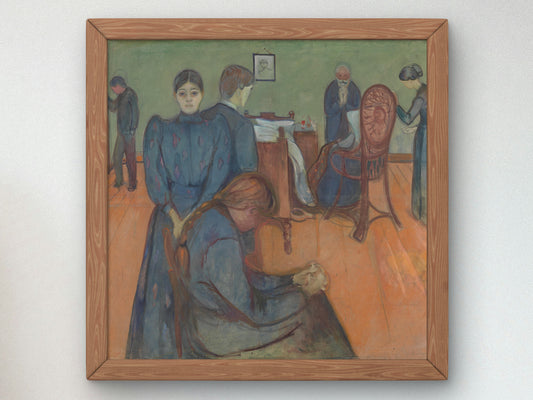 Death in the Sickroom by Edvard Munch 1893, Wall Art Print, Fine Art Reproduction, Museum Quality Decor, Poster