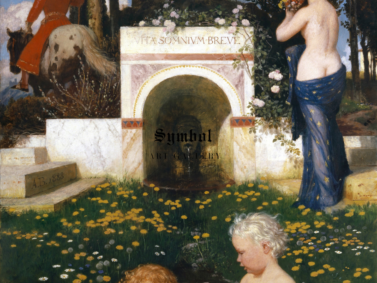 Life a Short Dream by Arnold Böcklin 1888, Wall Art Print, Fine Art Reproduction, Museum Quality Decor, Poster