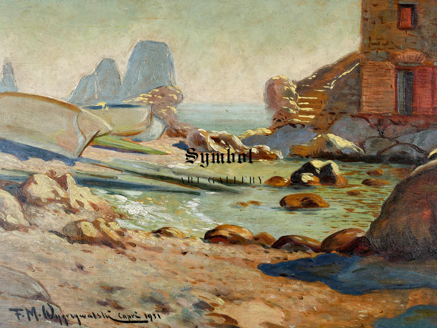 Capri by Feliks Michał Wygrzywalski 1931, Wall Art Print, Fine Art Reproduction, Museum Quality Decor, Poster