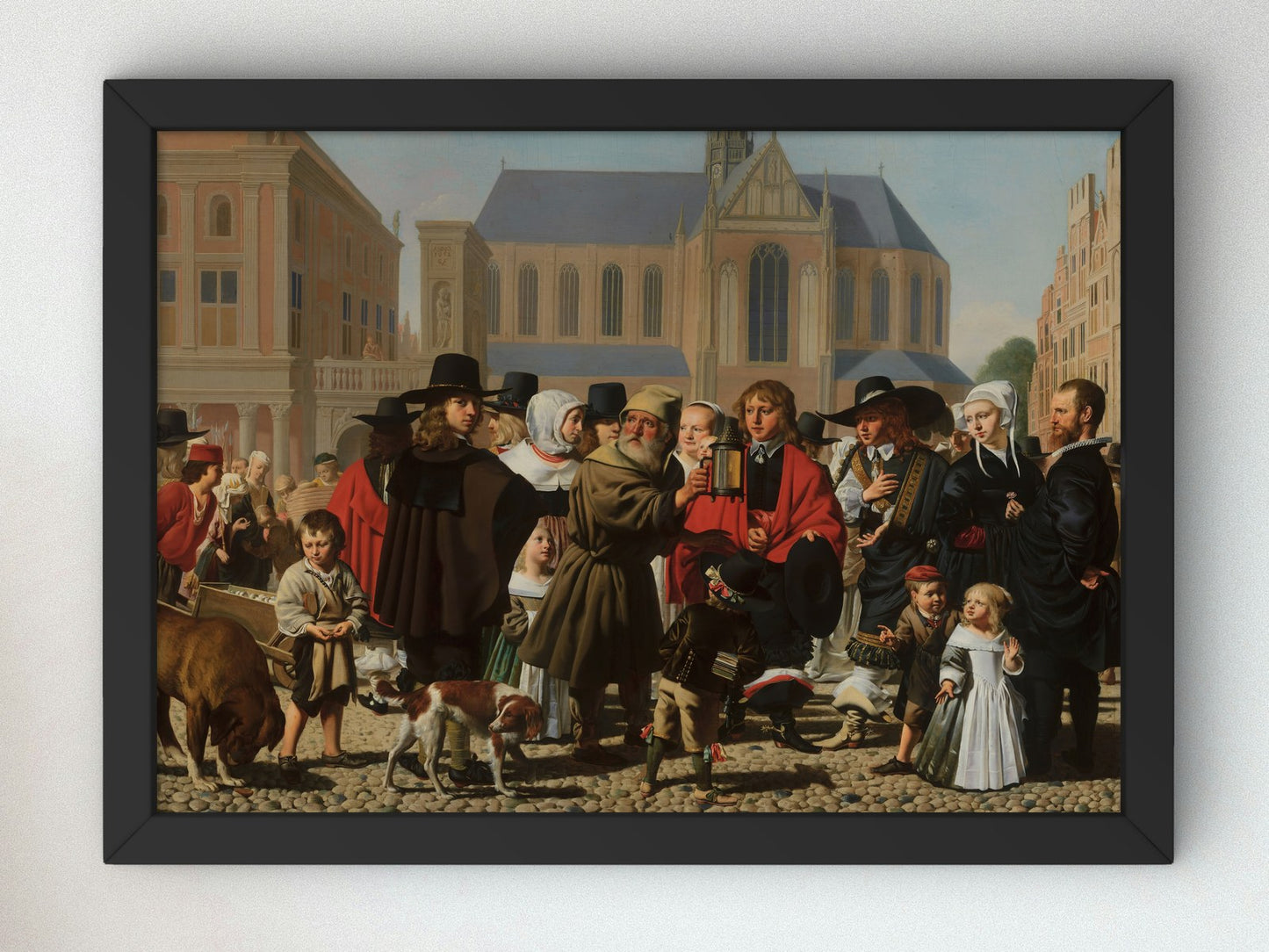 Diogenes Looking for an Honest Man by Caesar van Everdingen 1652, Wall Art Print, Fine Art Reproduction, Museum Quality Decor, Poster