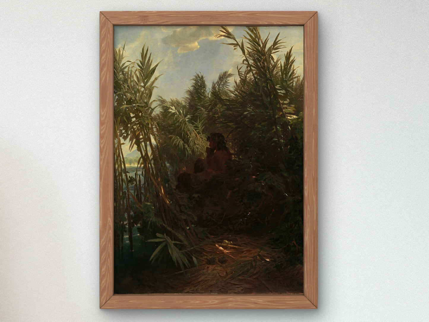 Pan in the Reed by Arnold Böcklin 1856, Wall Art Print, Fine Art Reproduction, Museum Quality Decor, Poster