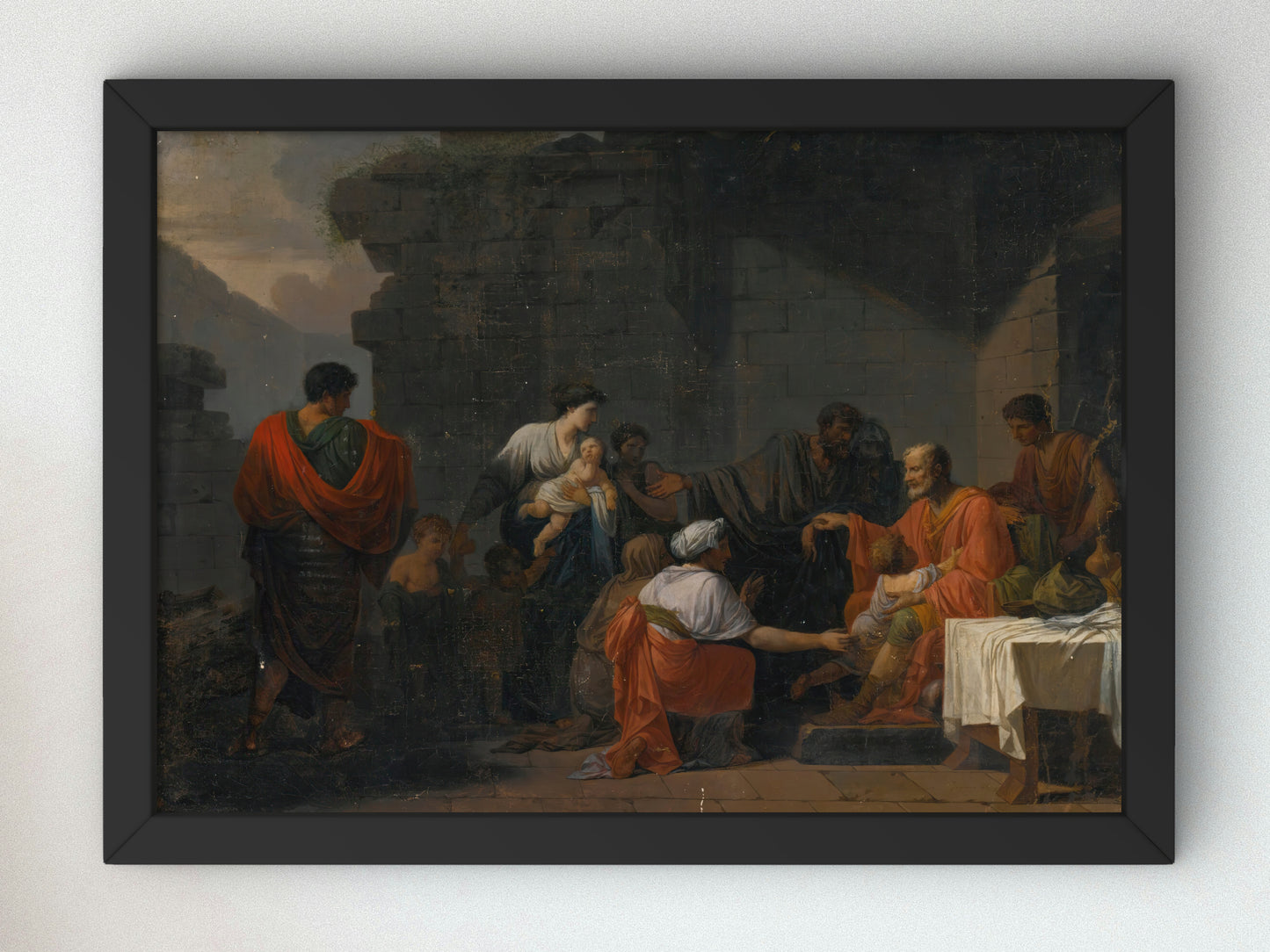 Belisarius Receiving Hospitality from a Peasant by Jean François Pierre Peyron 1811, Wall Art Print, Fine Art Reproduction, Museum Quality