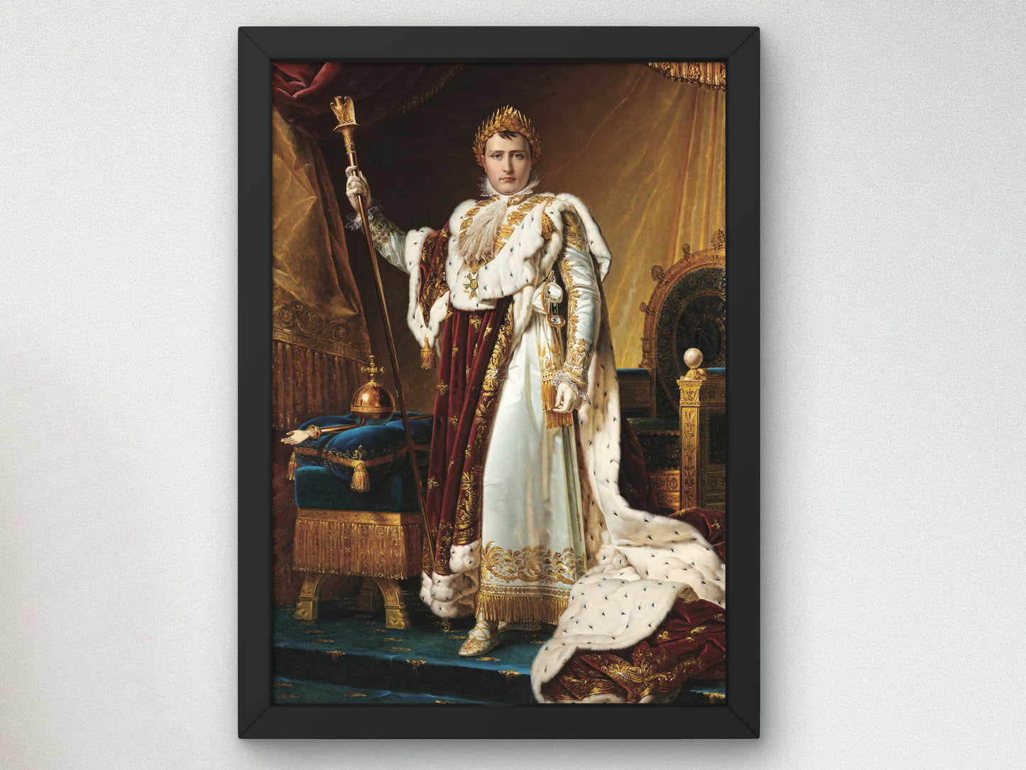 Napoleon I, Emperor of the French, in Coronation Regalia by François Gérard 1806, Wall Art Print, Fine Art Reproduction, Museum Quality