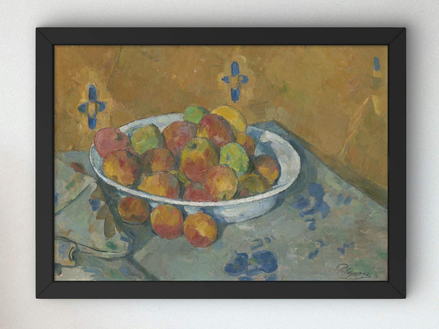 Plate of Apples by Paul Cézanne 1877, Wall Art Print, Fine Art Reproduction, Museum Quality Decor, Poster