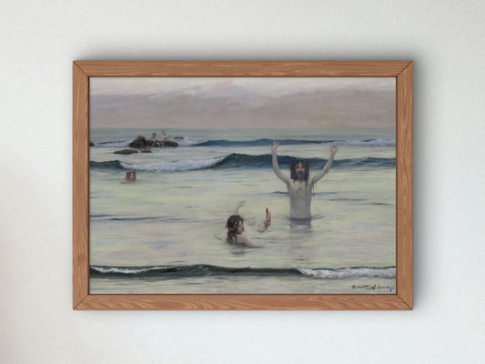 Tritons by Rupert Bunny 1890, Wall Art Print, Fine Art Reproduction, Museum Quality Decor, Poster