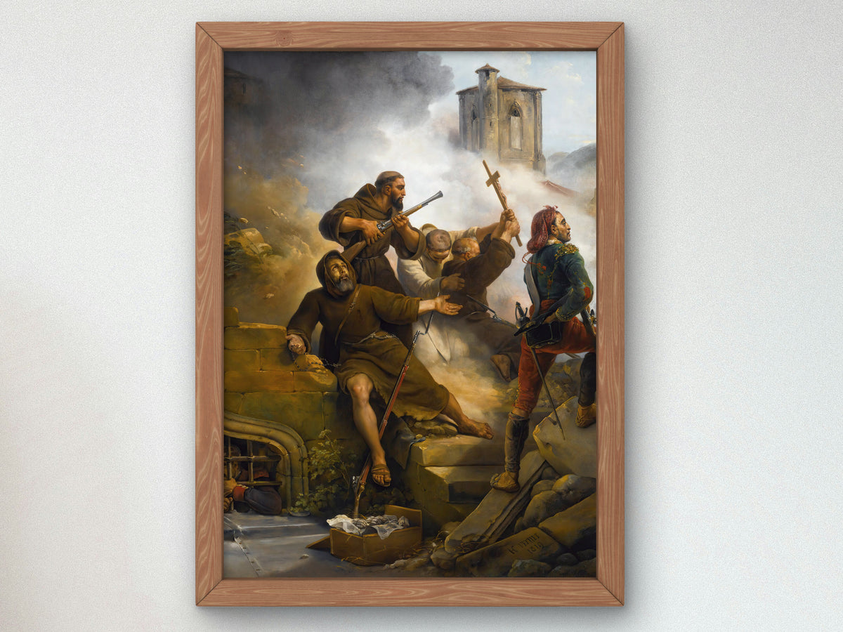 The Siege of Saragossa by Horace Vernet 1819, Wall Art Print, Fine Art Reproduction, Museum Quality Decor, Poster