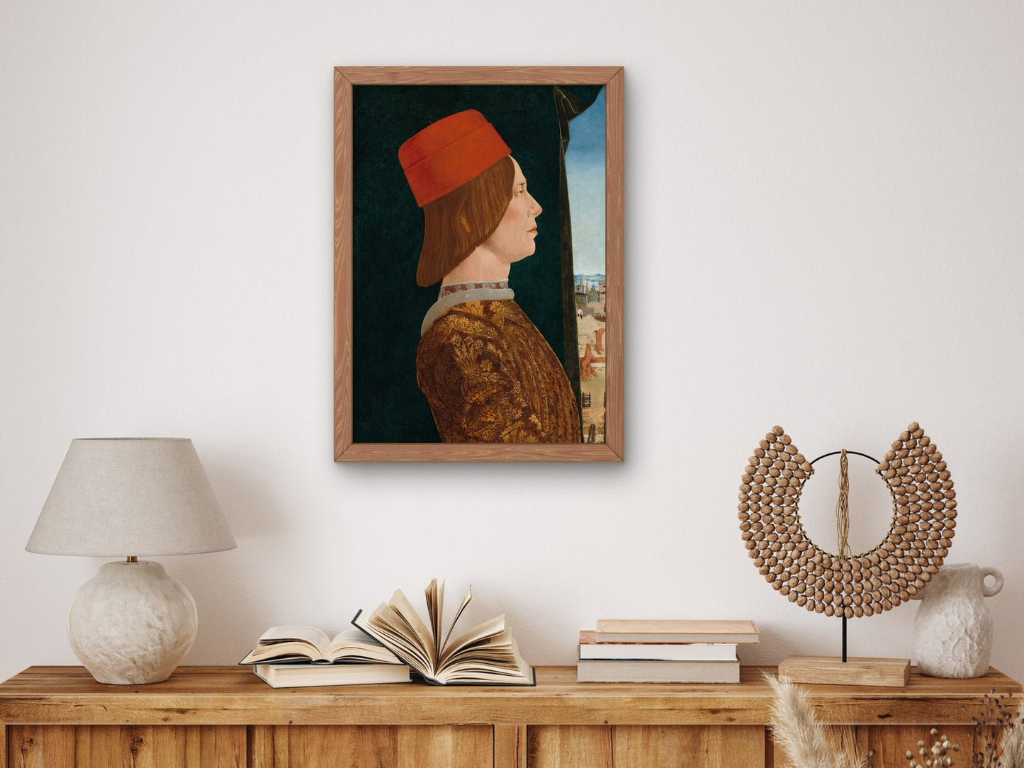 Portrait of Giovanni II Bentivoglio by Ercole de' Roberti 1475, Wall Art Print, Fine Art Reproduction, Museum Quality Decor, Poster