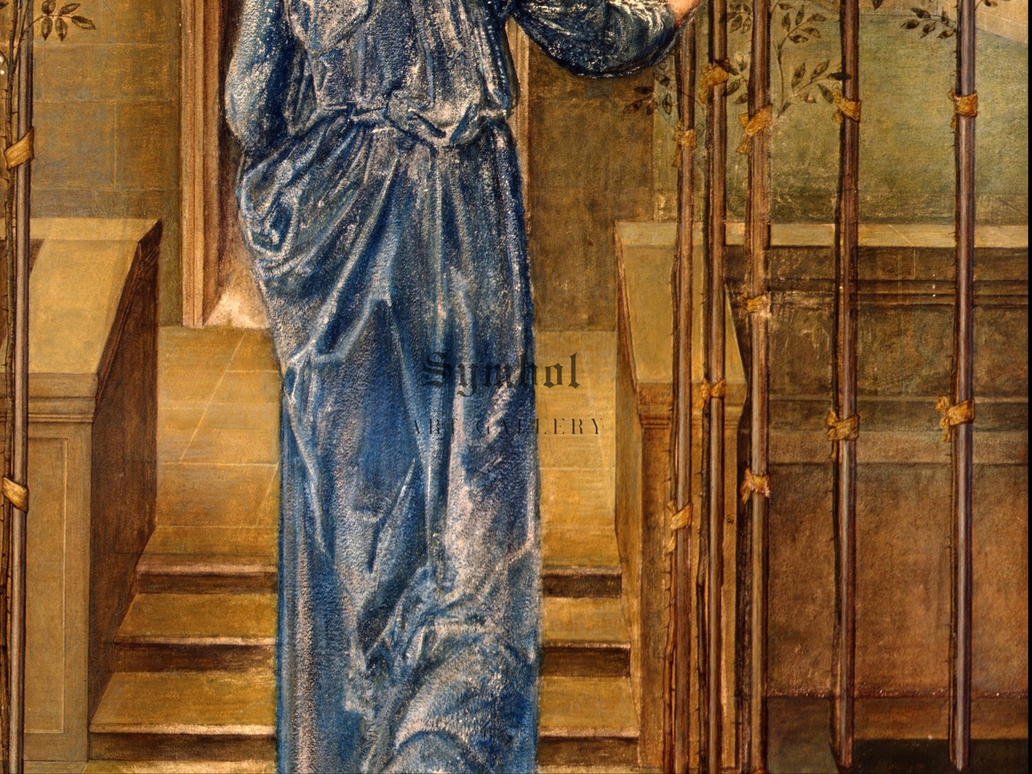 Studio for Garland Weavers by Edward Burne Jones 1866, Wall Art Print, Fine Art Reproduction, Museum Quality Decor, Poster