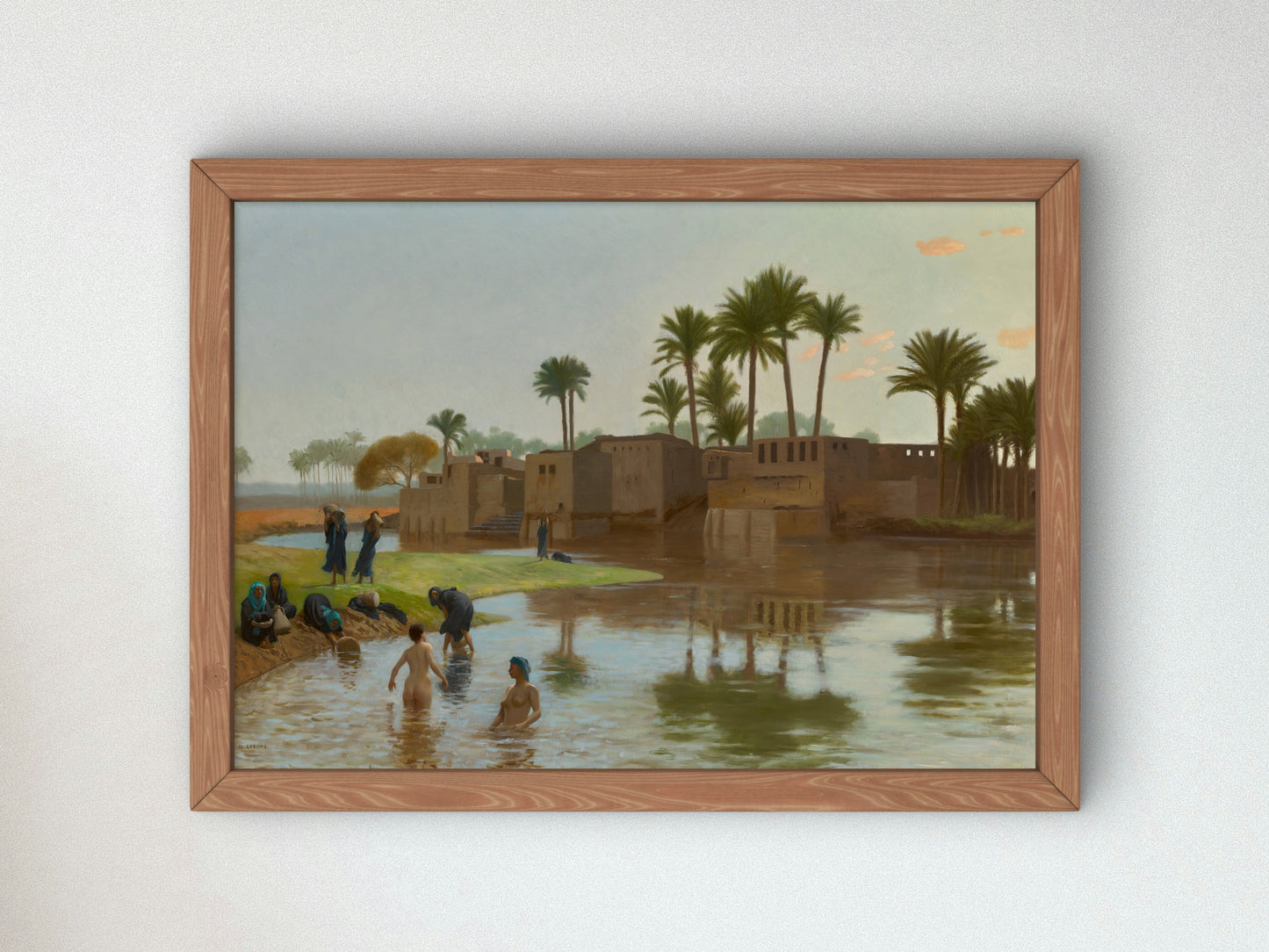 Fellah Women at the Bath by Jean Léon Gérôme, Wall Art Print, Fine Art Reproduction, Museum Quality Decor, Poster
