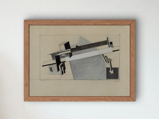 Proun Study 1A Proun S K the Bridge by Lazar Lissitzky 1919, Wall Art Print, Fine Art Reproduction, Museum Quality Decor, Poster