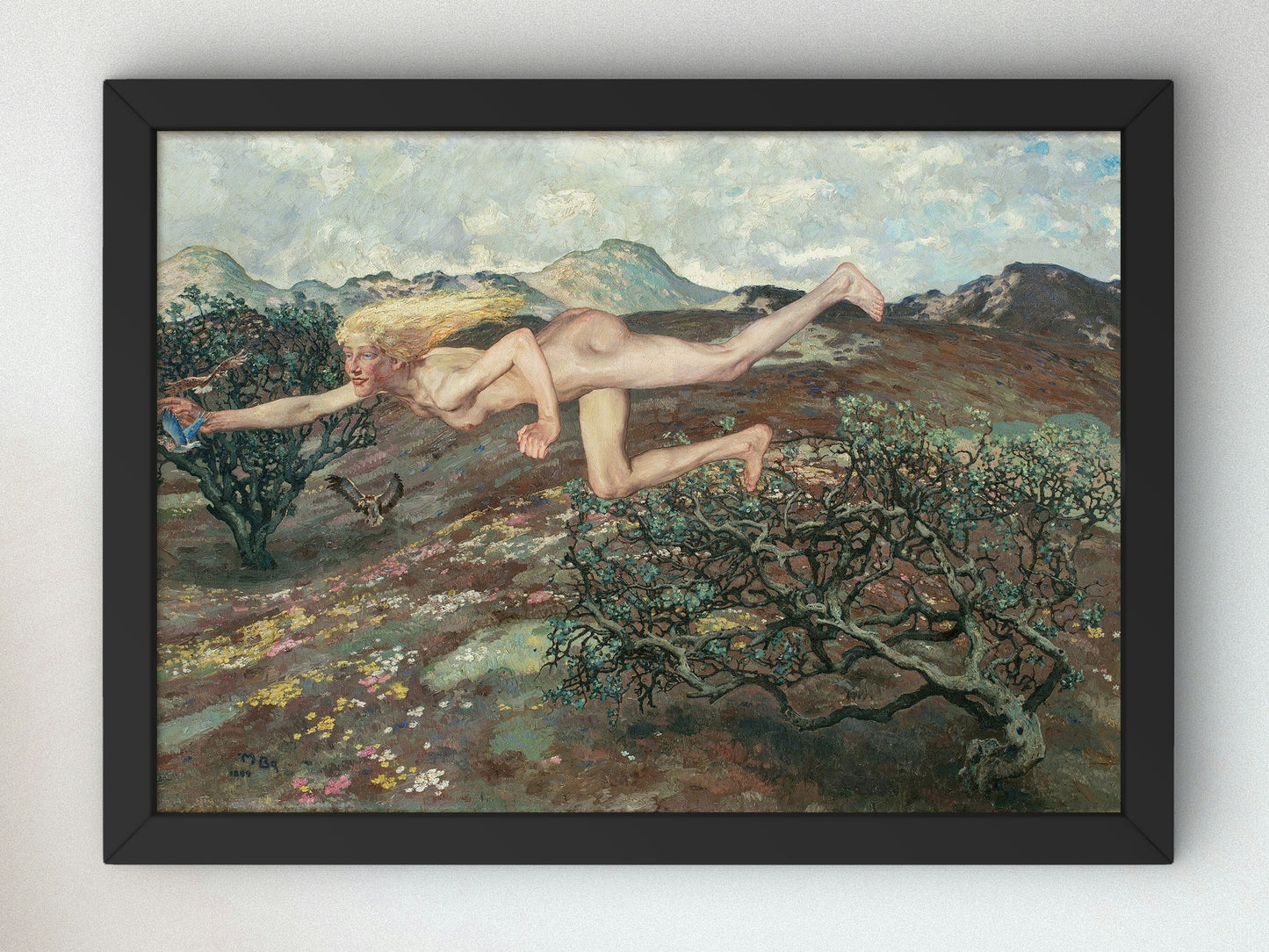 The Bride of the Wind by Martin Brandenburg 1899, Wall Art Print, Fine Art Reproduction, Museum Quality Decor, Poster