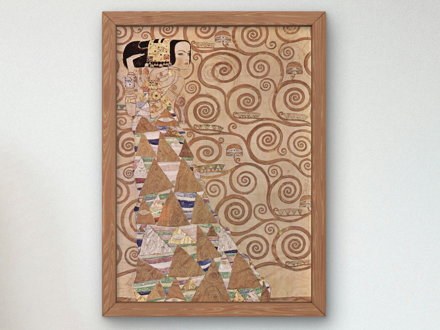 Expectation by Gustav Klimt 1907, Wall Art Print, Fine Art Reproduction, Museum Quality Decor, Poster