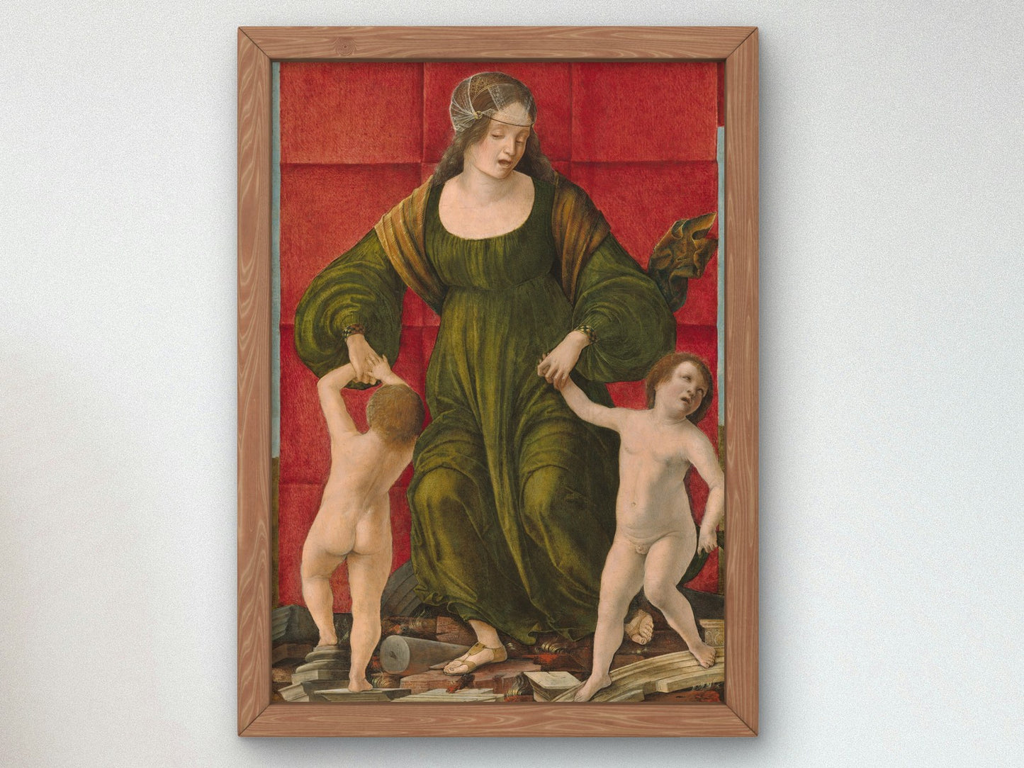 The Wife of Hasdrubal and Her Children by Ercole de' Roberti 1491, Wall Art Print, Fine Art Reproduction, Museum Quality Decor, Poster