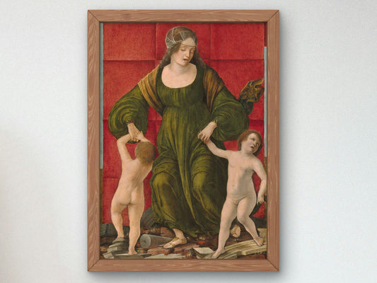 The Wife of Hasdrubal and Her Children by Ercole de' Roberti 1491, Wall Art Print, Fine Art Reproduction, Museum Quality Decor, Poster