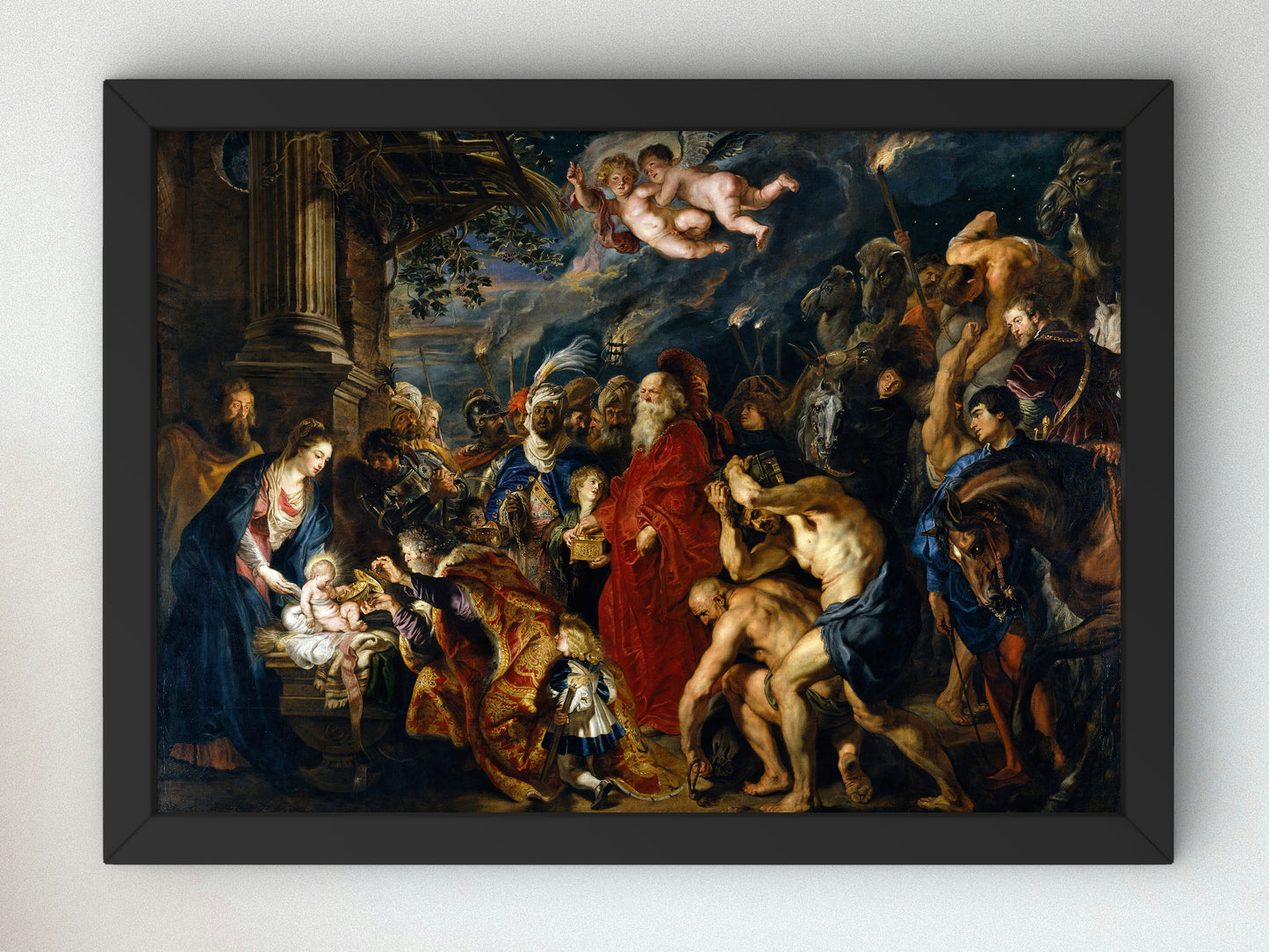 Adoration of the Magi by Peter Paul Rubens 1628, Wall Art Print, Fine Art Reproduction, Museum Quality Decor, Poster