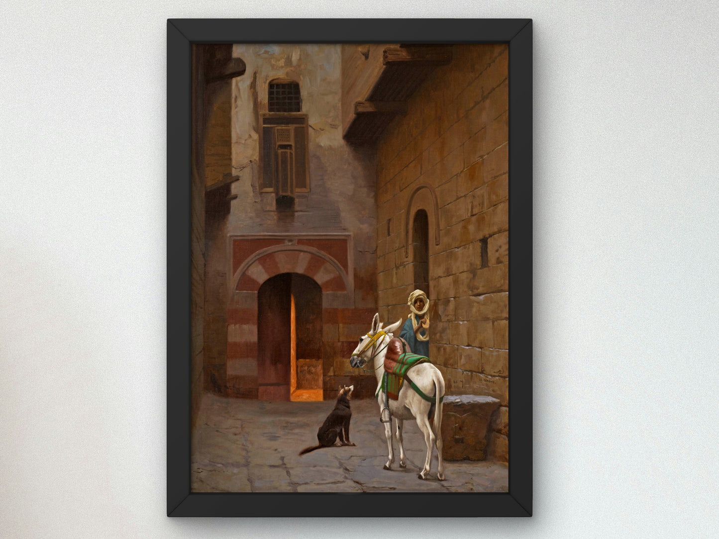 Waiting for the Master by Jean Léon Gérôme 1886, Wall Art Print, Fine Art Reproduction, Museum Quality Decor, Poster