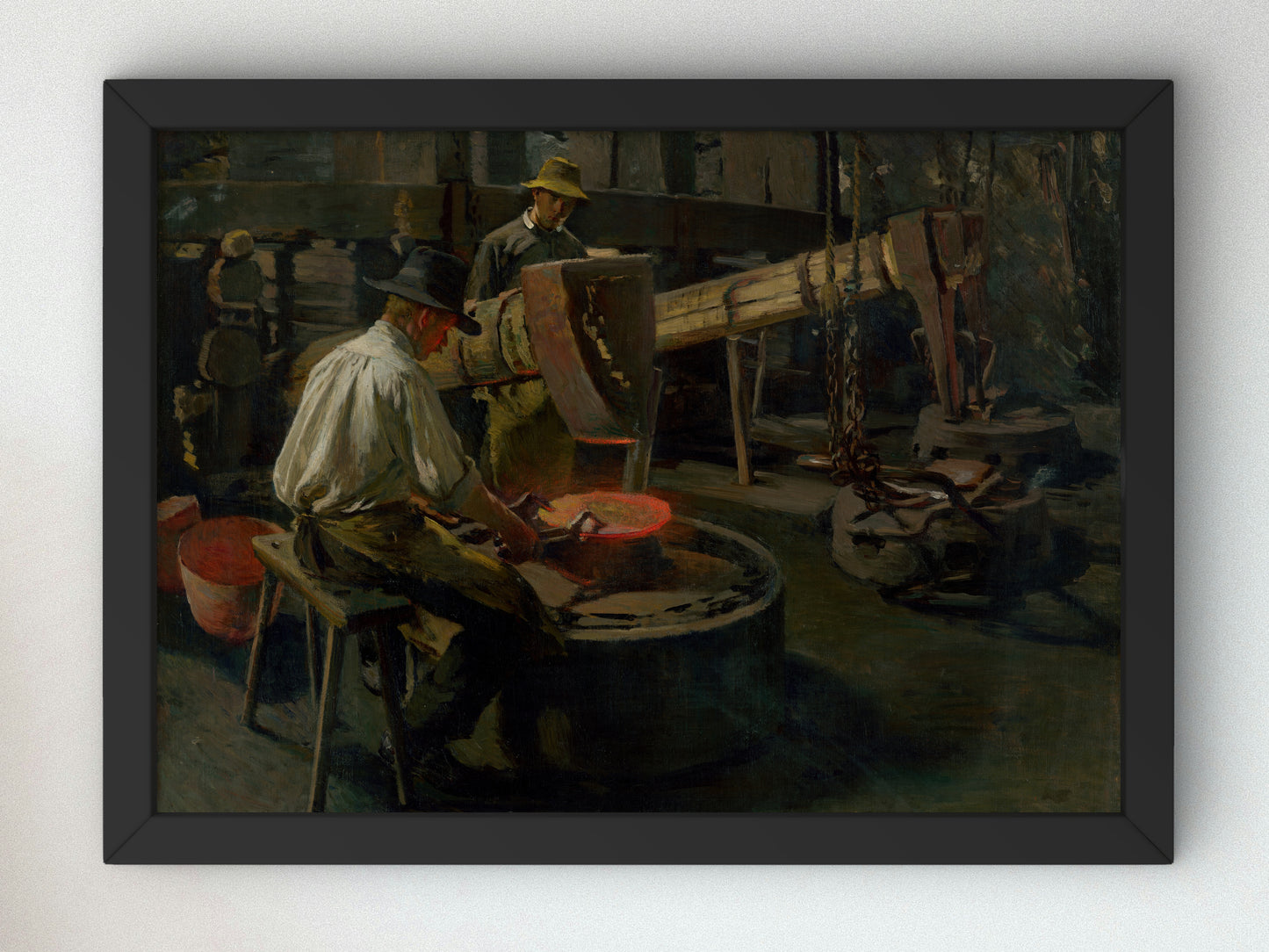 Boiler Inspection by Dominik Skutecký 1908, Wall Art Print, Fine Art Reproduction, Museum Quality Decor, Poster