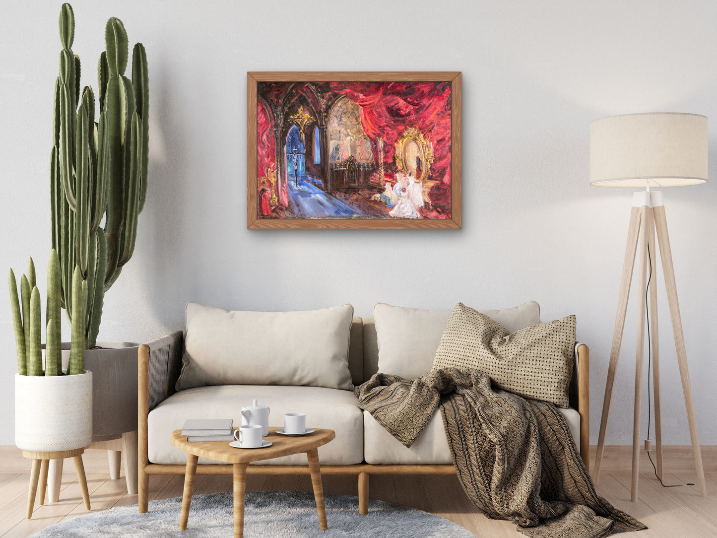 Bedroom of Marina Mnishek by Fyodor Fyodorovsky 1946, Wall Art Print, Fine Art Reproduction, Museum Quality Decor, Poster