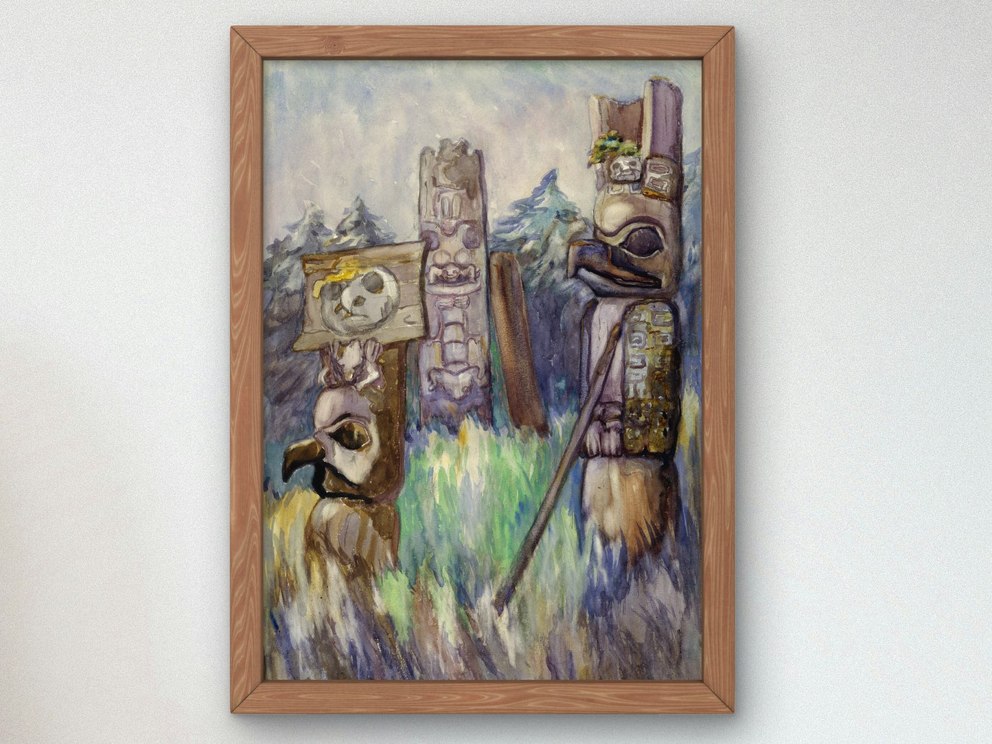 Field with Pole by Emily Carr 1912, Wall Art Print, Fine Art Reproduction, Museum Quality Decor, Poster