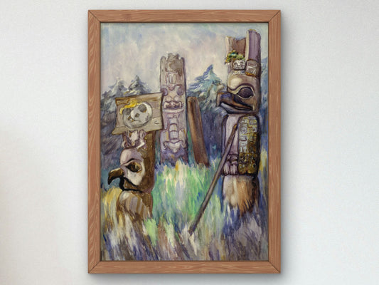 Field with Pole by Emily Carr 1912, Wall Art Print, Fine Art Reproduction, Museum Quality Decor, Poster