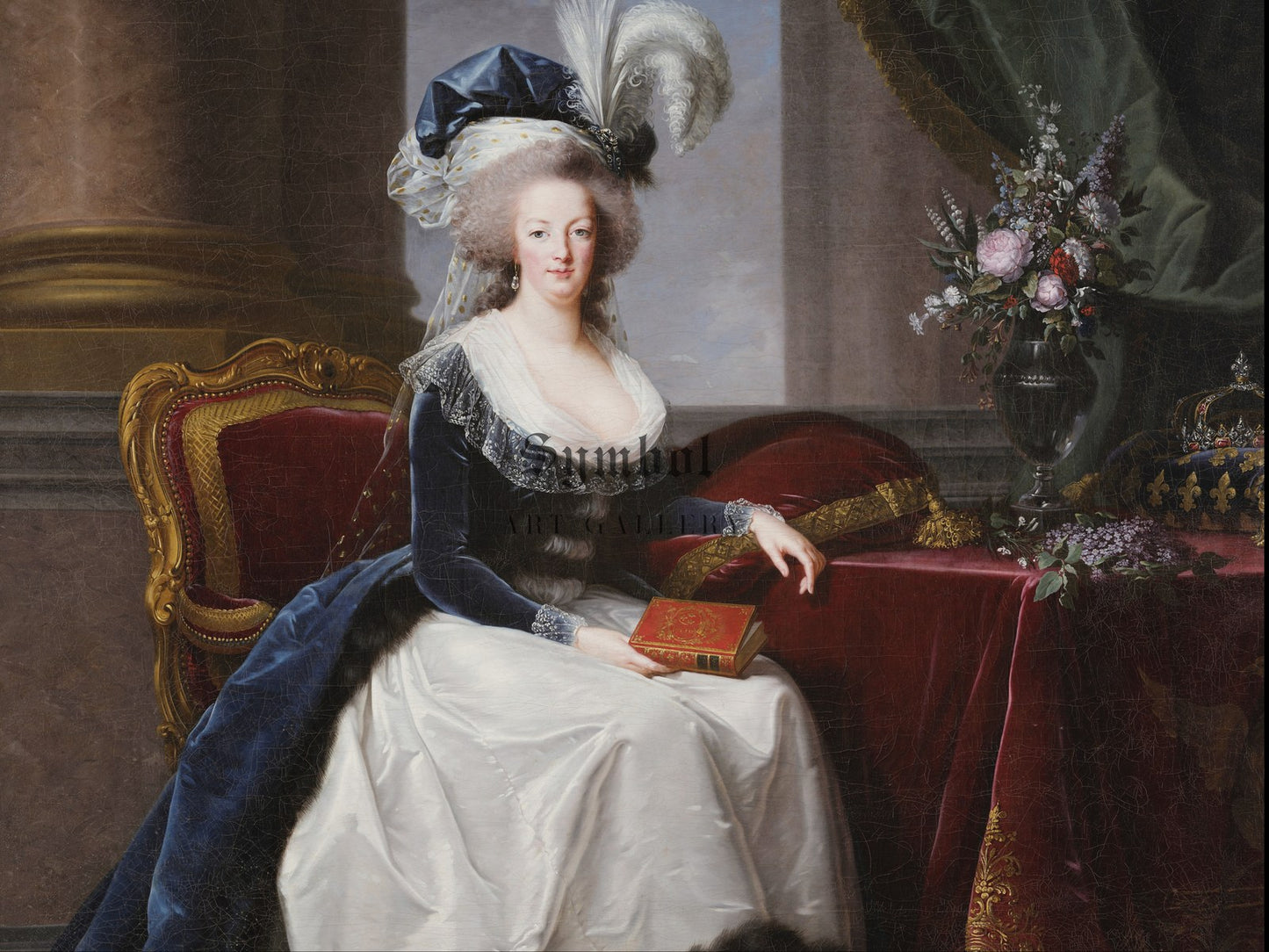 Portrait of Marie Antoinette Queen of France by Élisabeth Vigée Le Brun 1788, Wall Art Print, Fine Art Reproduction, Museum Quality Decor
