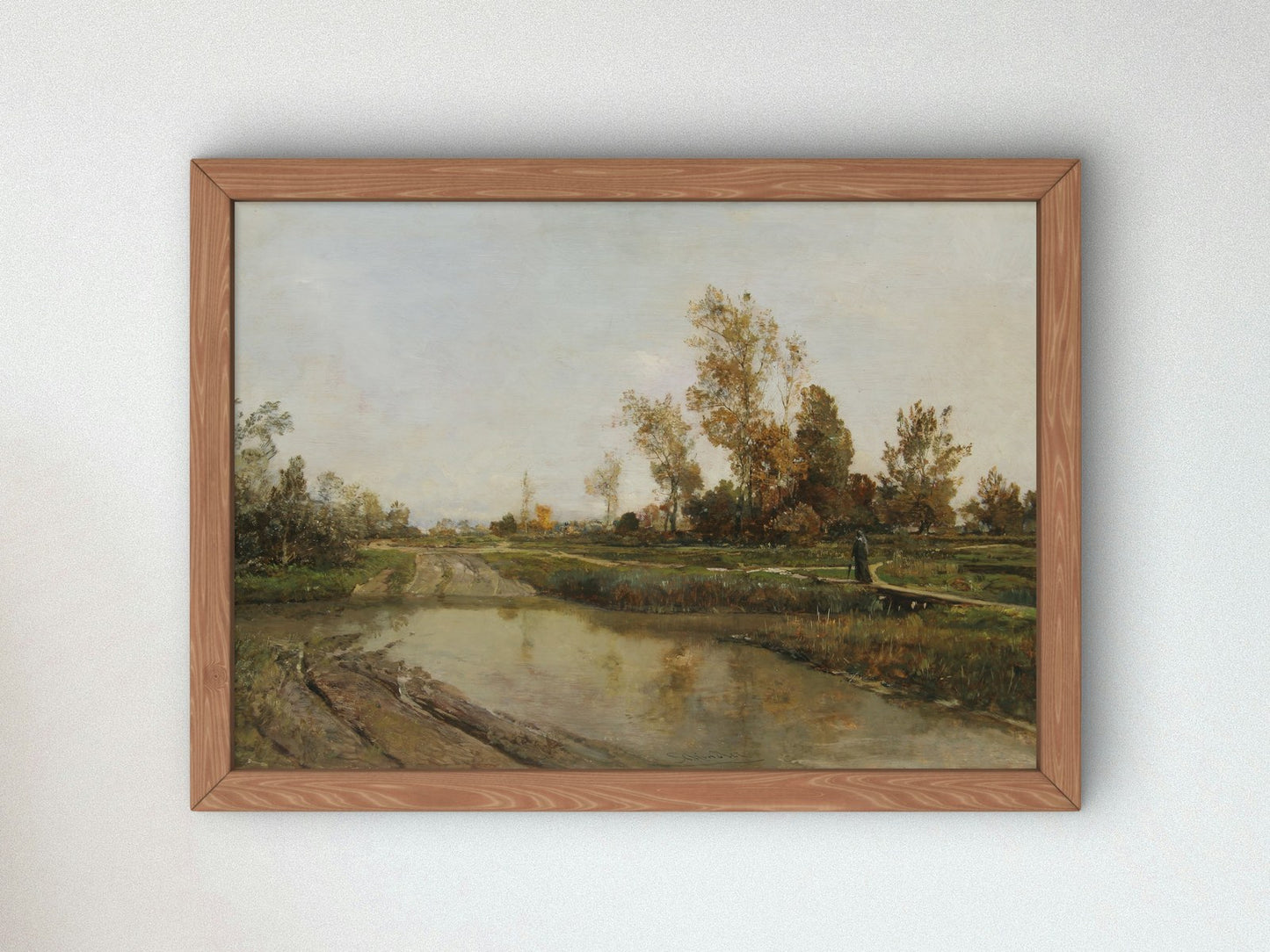 Autumn Landscape by Emil Jakob Schindler 1877, Wall Art Print, Fine Art Reproduction, Museum Quality Decor, Poster