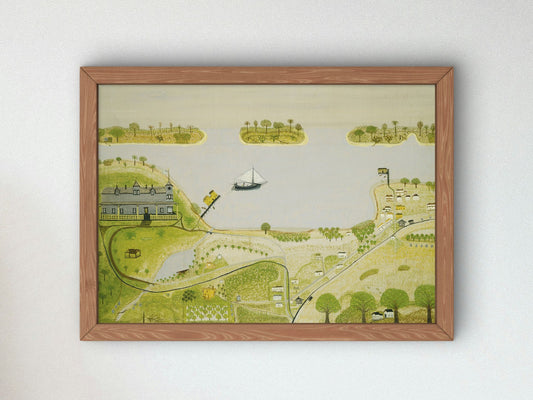 Southern Resort Town by Dana Smith 1880, Wall Art Print, Fine Art Reproduction, Museum Quality Decor, Poster