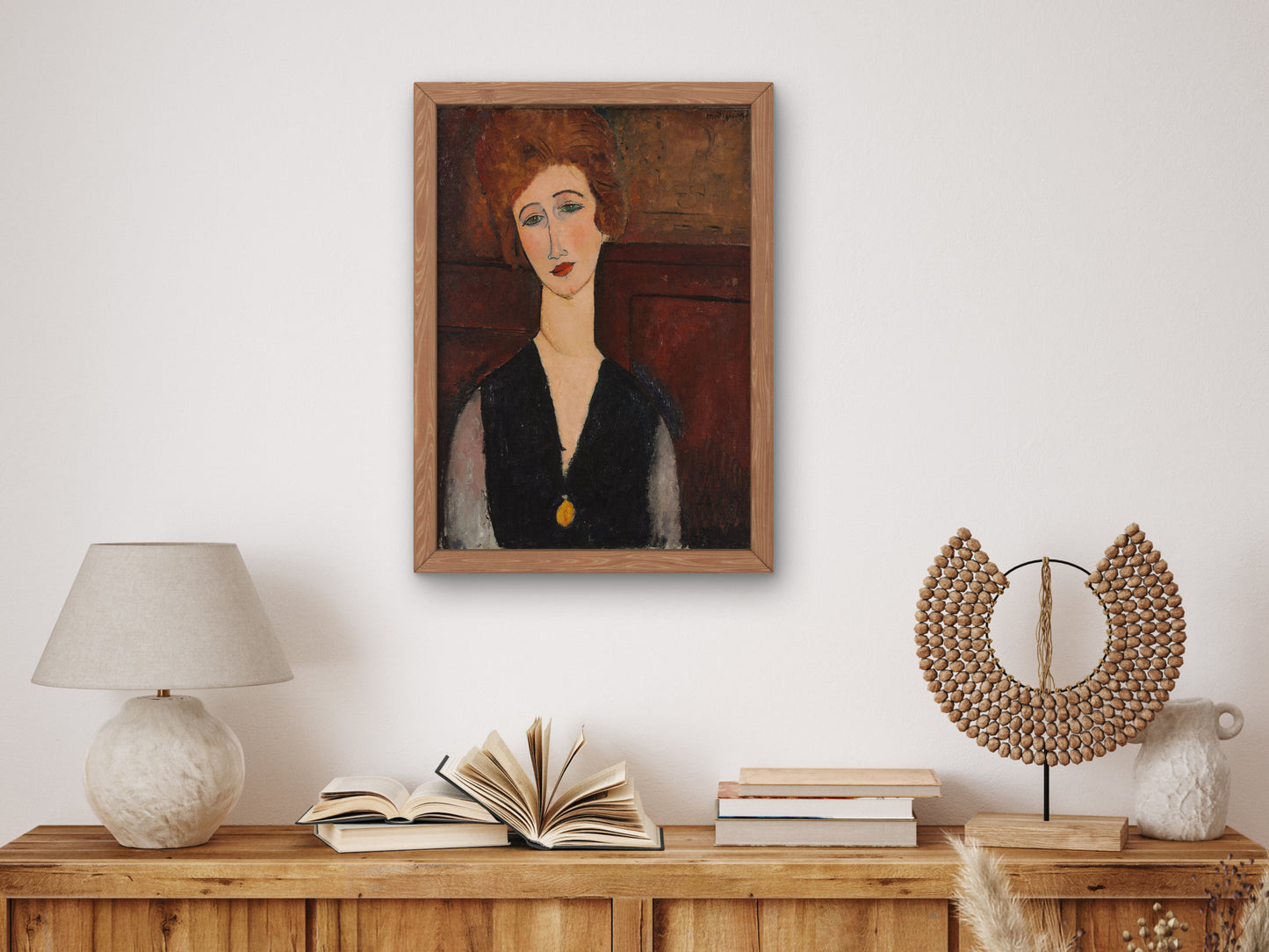 Portrait of a Woman by Amedeo Modigliani 1918, Wall Art Print, Fine Art Reproduction, Museum Quality Decor, Poster