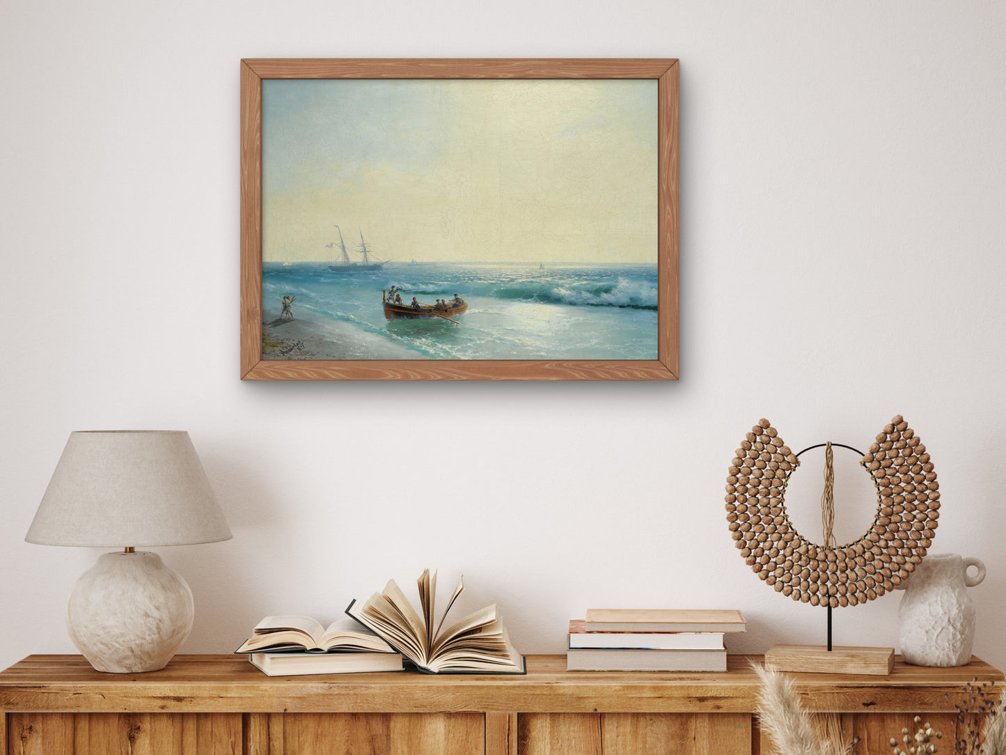 Sailors Coming Ashore by Ivan Konstantinovich Aivazovsky 1897, Wall Art Print, Fine Art Reproduction, Museum Quality Decor, Poster