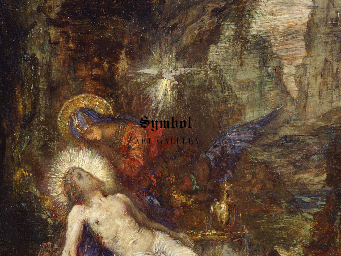 Pietà by Gustave Moreau 1876, Wall Art Print, Fine Art Reproduction, Museum Quality Decor, Poster