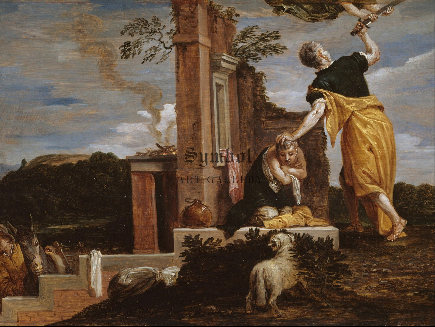 Abraham's Sacrifice of Isaac by David Teniers the Younger 1654, Wall Art Print, Fine Art Reproduction, Museum Quality Decor, Poster