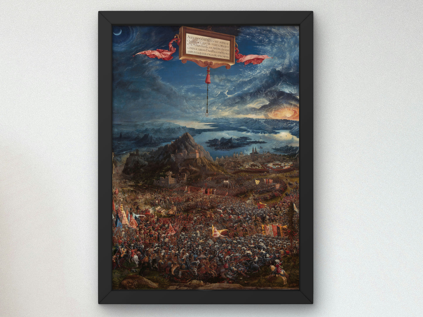 The Battle of Alexander at Issus by Albrecht Altdorfer 1529, Wall Art Print, Fine Art Reproduction, Museum Quality Decor, Poster