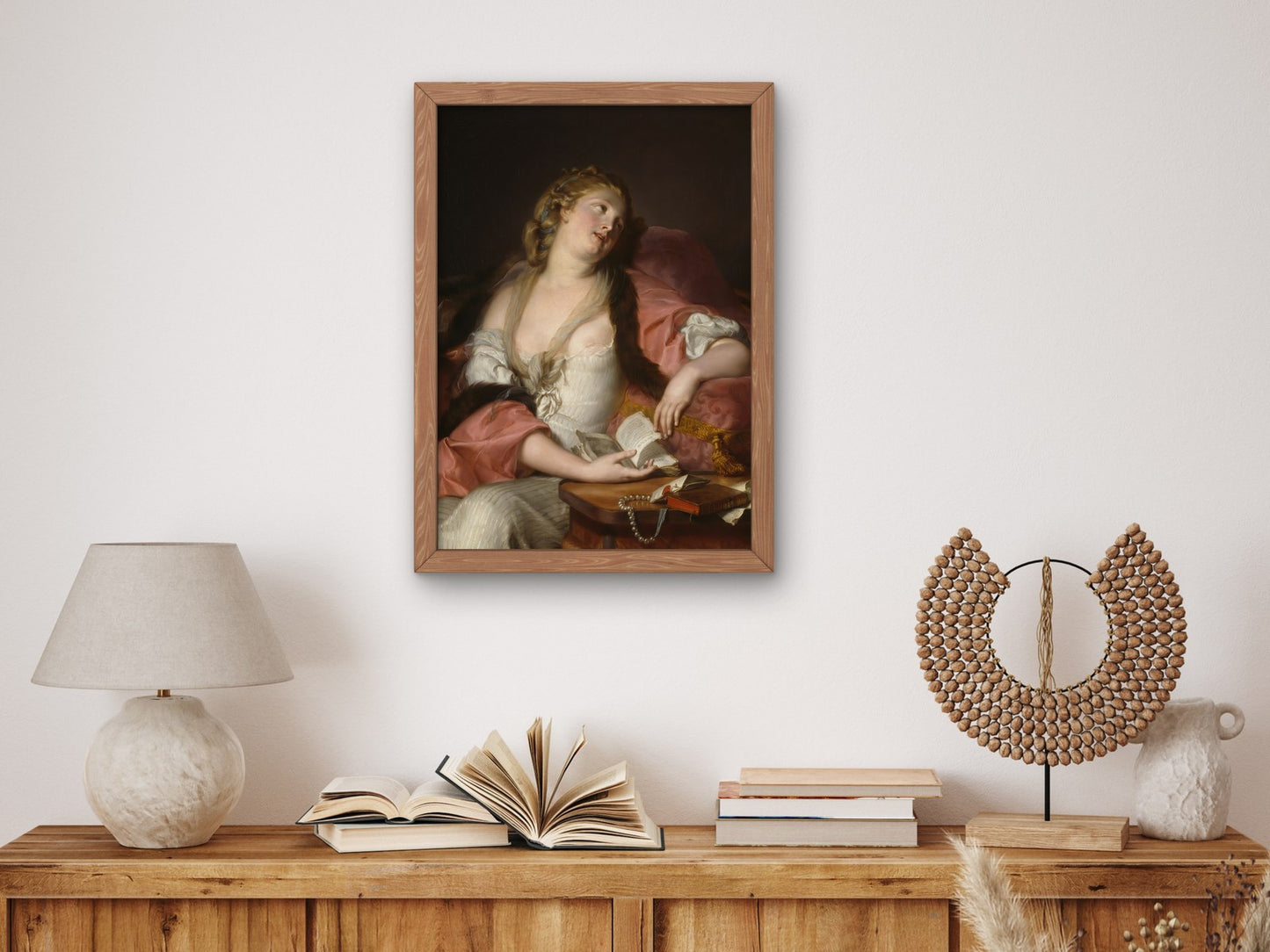 Lady Reading the Letters of Heloise and Abelard by Bernard d'Agesci 1780, Wall Art Print, Fine Art Reproduction, Museum Quality Decor