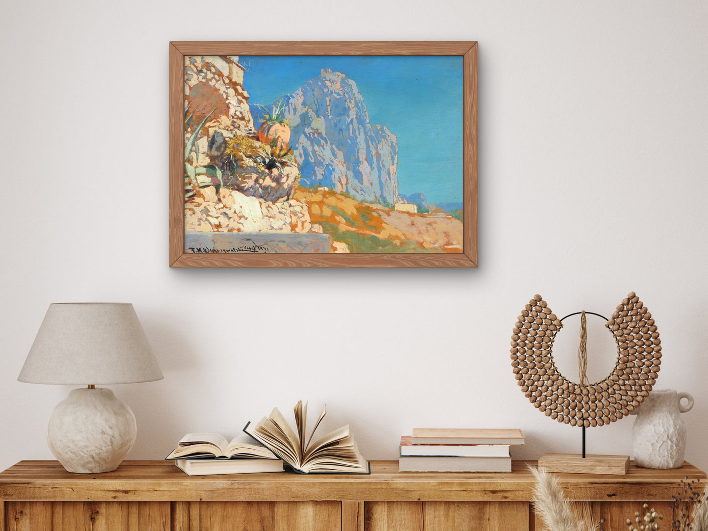 Marina Piccola in Capri by Feliks Michał Wygrzywalski 1931, Wall Art Print, Fine Art Reproduction, Museum Quality Decor, Poster