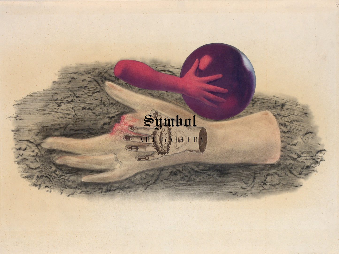 Hand by Jindřich Štyrský 1940, Wall Art Print, Fine Art Reproduction, Museum Quality Decor, Poster