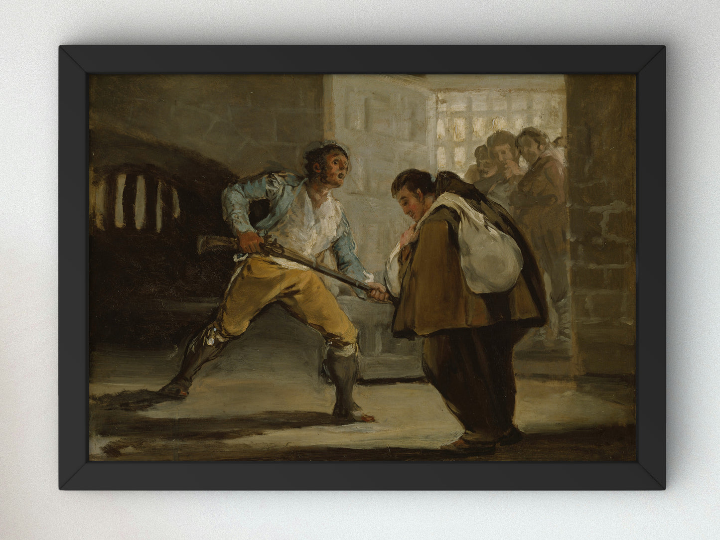 El Maragato Threatens Friar Pedro de Zaldivia with His Gun by Francisco de Goya 1806, Wall Art Print, Fine Art Reproduction, Museum Quality