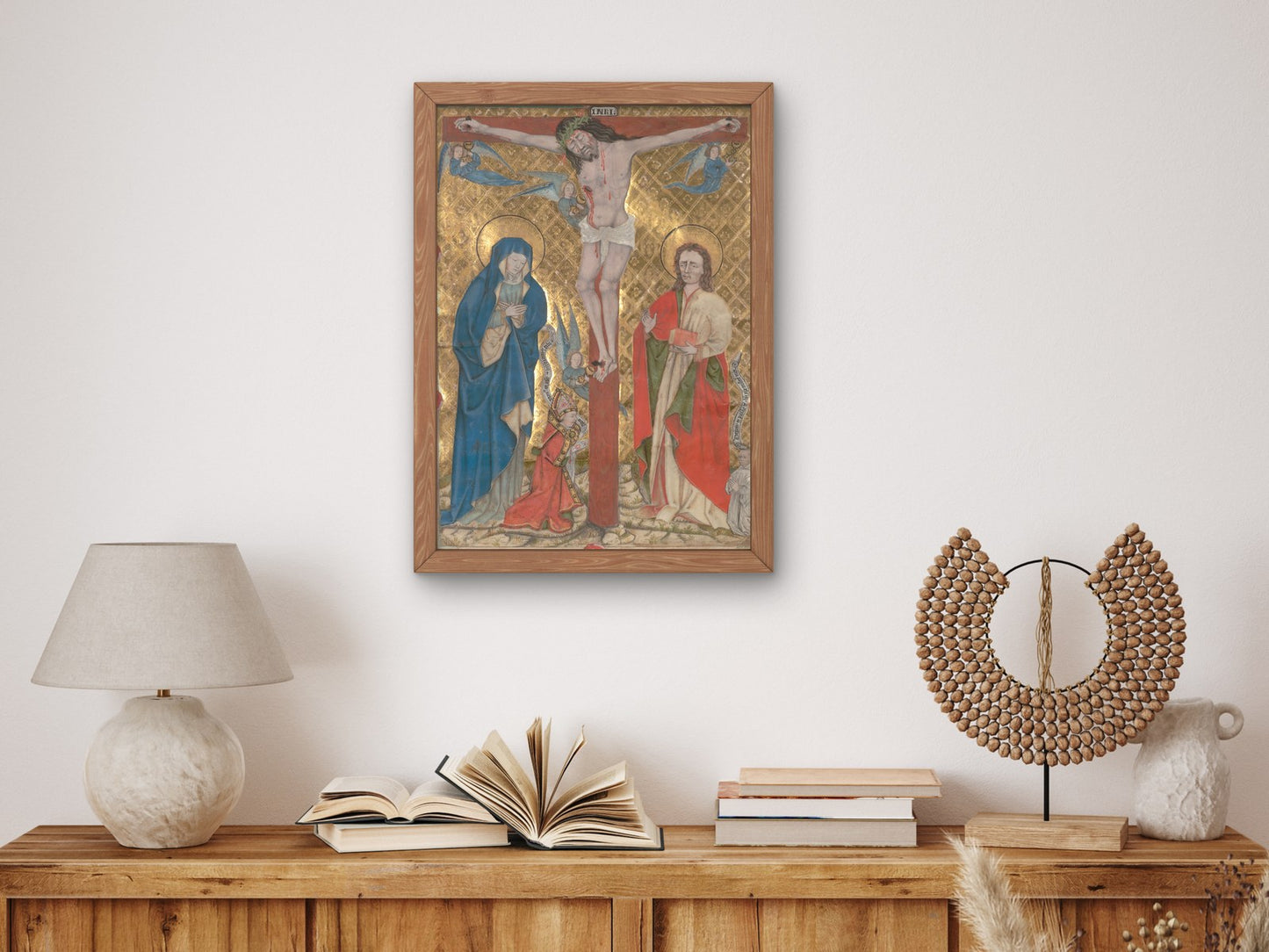 The Crucifixion by Unknown Northern European 1480, Wall Art Print, Fine Art Reproduction, Museum Quality Decor, Poster