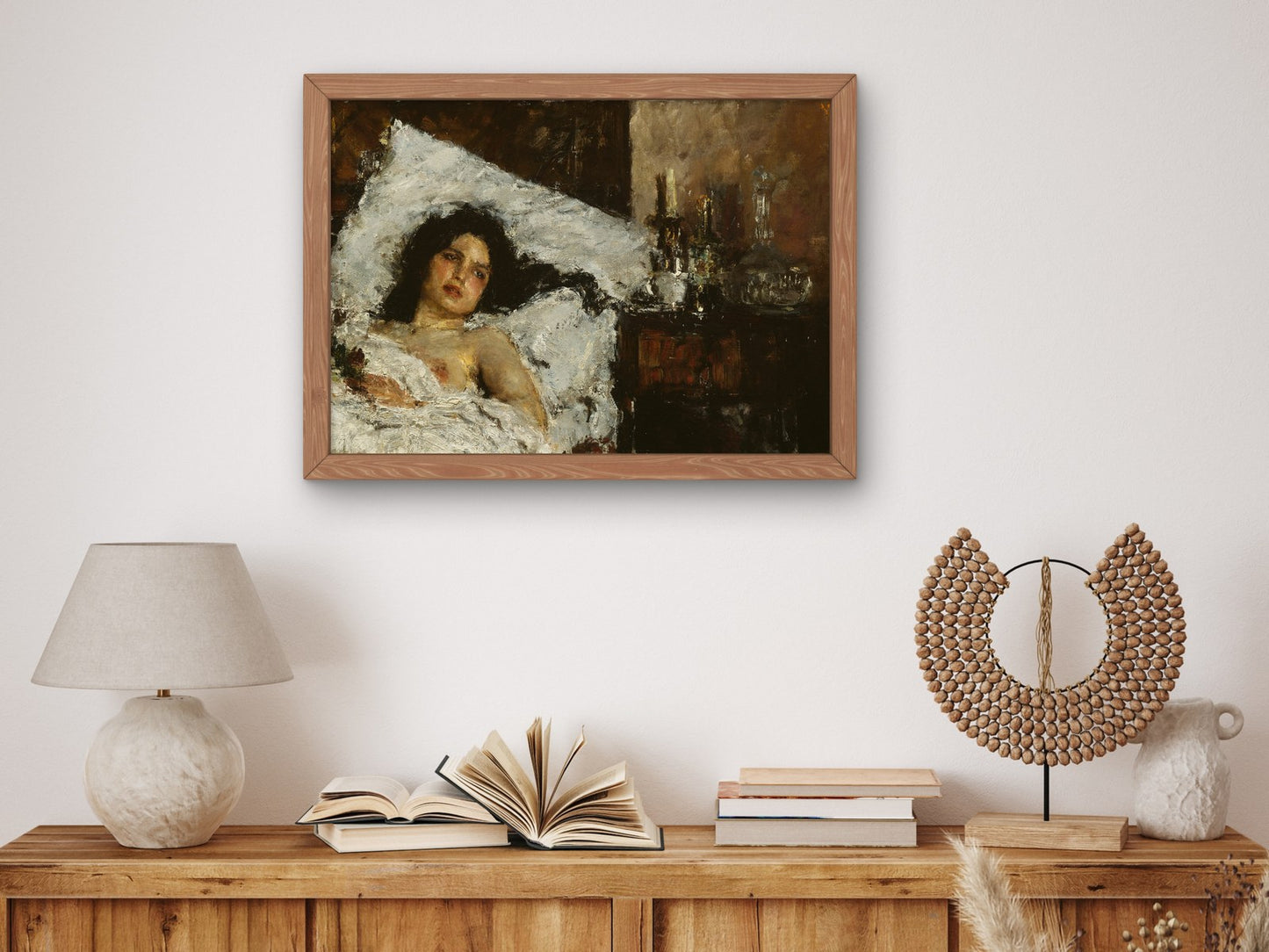 Resting by Antonio Mancini 1887, Wall Art Print, Fine Art Reproduction, Museum Quality Decor, Poster