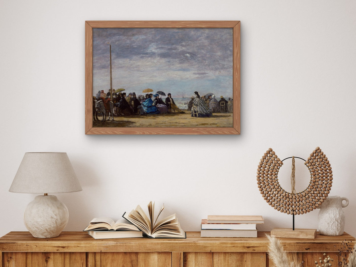 The Beach by Eugène Boudin 1864, Wall Art Print, Fine Art Reproduction, Museum Quality Decor, Poster