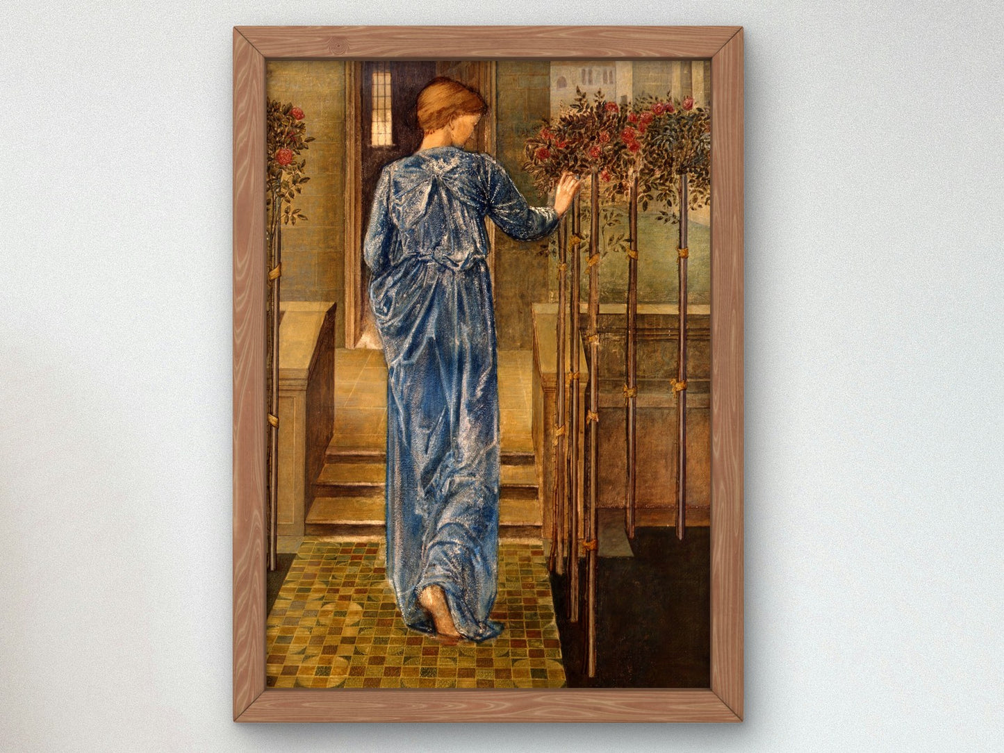 Studio for Garland Weavers by Edward Burne Jones 1866, Wall Art Print, Fine Art Reproduction, Museum Quality Decor, Poster